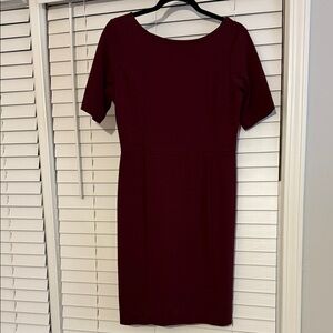 Ann Taylor Deep Red Midi Dress